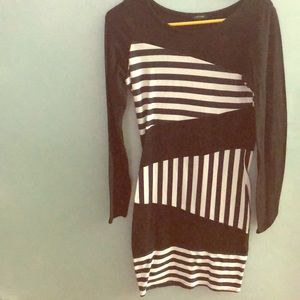 Striped fitted dress